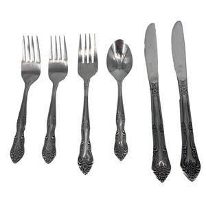 Rogers Co Dream Rose aka Rose Bud Stainless Miscellaneous Set of 6 Silverware